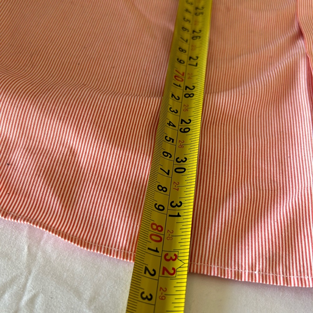 Banana Republic Men's Tailored Slim Fit Cotton Oxford Shirt XL Pink & White - Picture 6 of 7